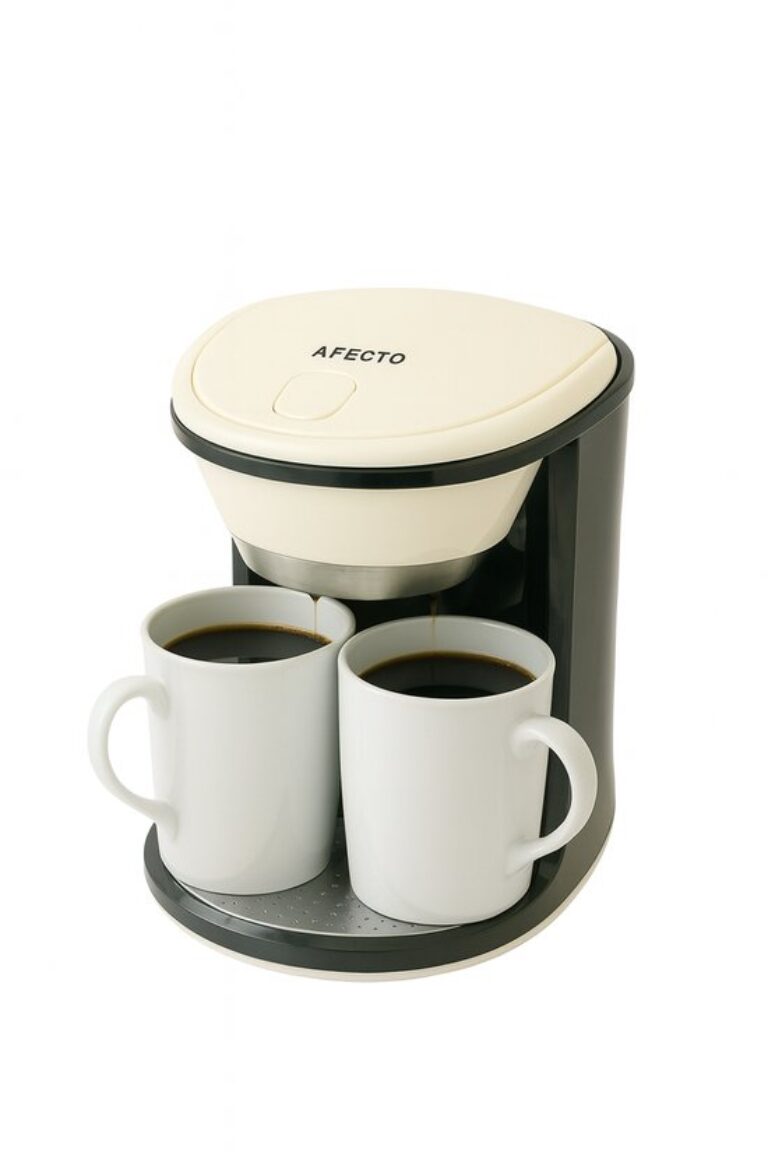Afecto Koffiezetapparaat inclusief twee kopjes – Compact Filter Koffiezetter – Geschikt voor...