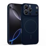 Amazon Basics Converter Case for iPhone 16 Pro | Premium Glass Back Cover with Mag-Safe Support | iPhone 17 Pro / 17 Pro Max Inspired Design | Camera Protection Bumper case (Blue)