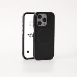 Bababilden iPhone Carbon Fiber Look M-Safe Kickstand Ultra Protection Slim Fit Case (Black, iPhone 15 Pro)