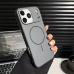 Case Creation Silicone Matte Soft Silky Touch Phone Case Compatible with Magsafe for iPhone 11,12,13,14,15,16,17 Pro Max | Rubberised Corner Back Cover (Black, iPhone 15 Pro Max)
