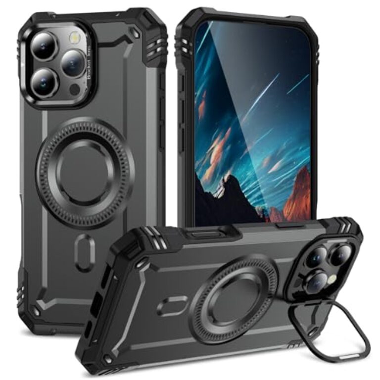 CaseNuvo for iPhone 16 Pro Max Magnetic Case Lens Kickstand PC +...