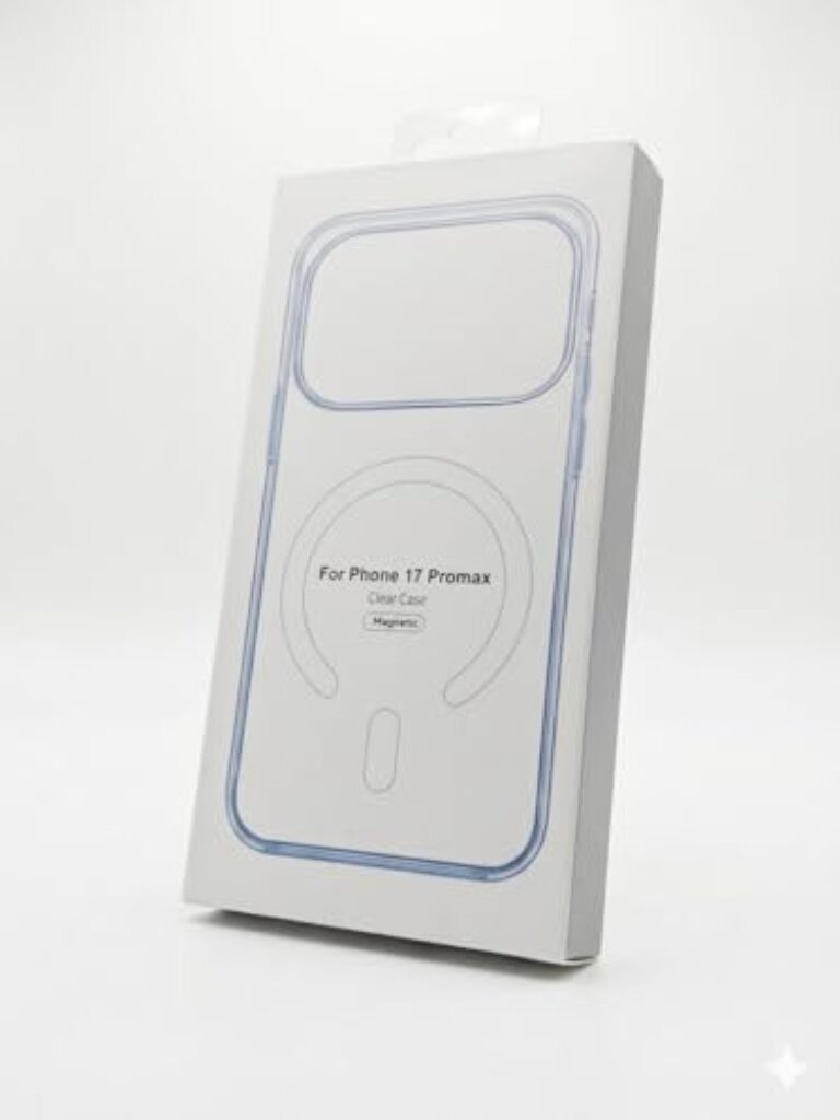 Clear Magnetic Back Cover Case for iPhone 17 Pro Max, Transparent