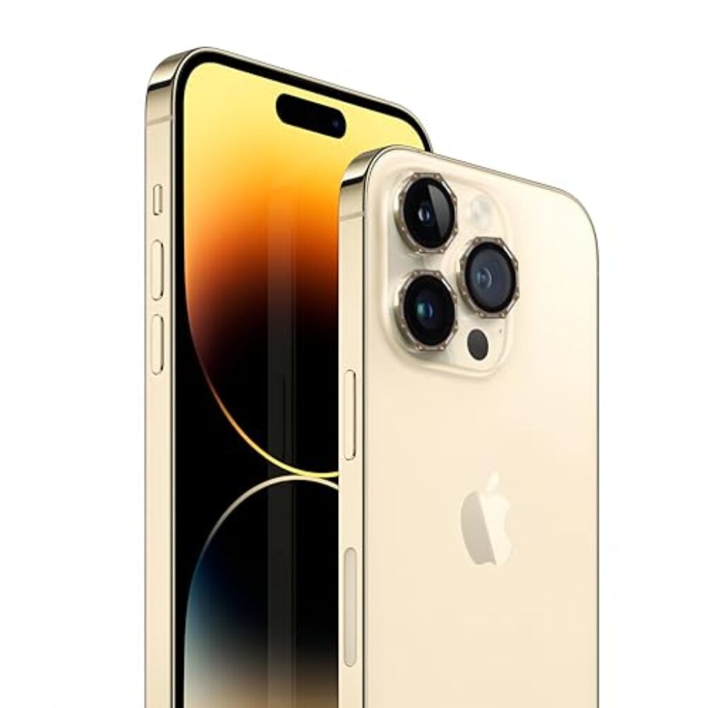 CRUNK AR+AF Designer Hexagon Camera Glass Lens Protector Ring for APPLE IPHONE 15 PRO MAX | Metal Hexagon Ring 9H Hardness | Scratchproof Hexagon Cut | Stylish Phone Accessories (GOLD)