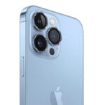 CRUNK AR+AF Designer Hexagon Camera Glass Lens Protector Ring for APPLE IPHONE 15 PRO MAX | Metal Hexagon Ring 9H Hardness | Scratchproof Hexagon Cut | Stylish Phone Accessories (BLUE)