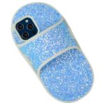 DHK RETAIL for iPhone 15 Pro Slipper Design Case Kickstand TPU Phone Cover - Lake Blue