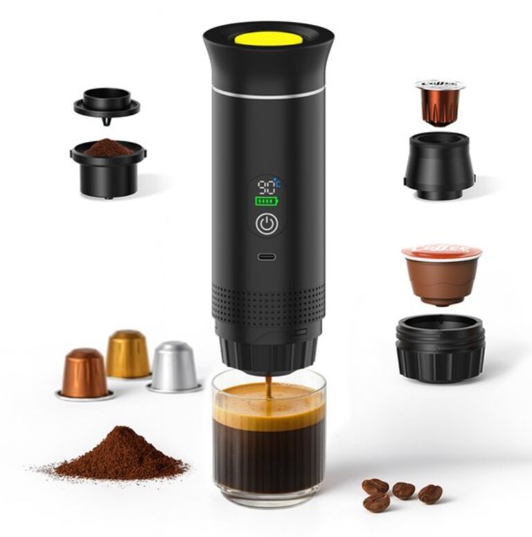 Draagbaar Koffiezetapparaat voor Onderweg van MMOBIEL – 12 Volt Portable Koffiemaker Camping-...