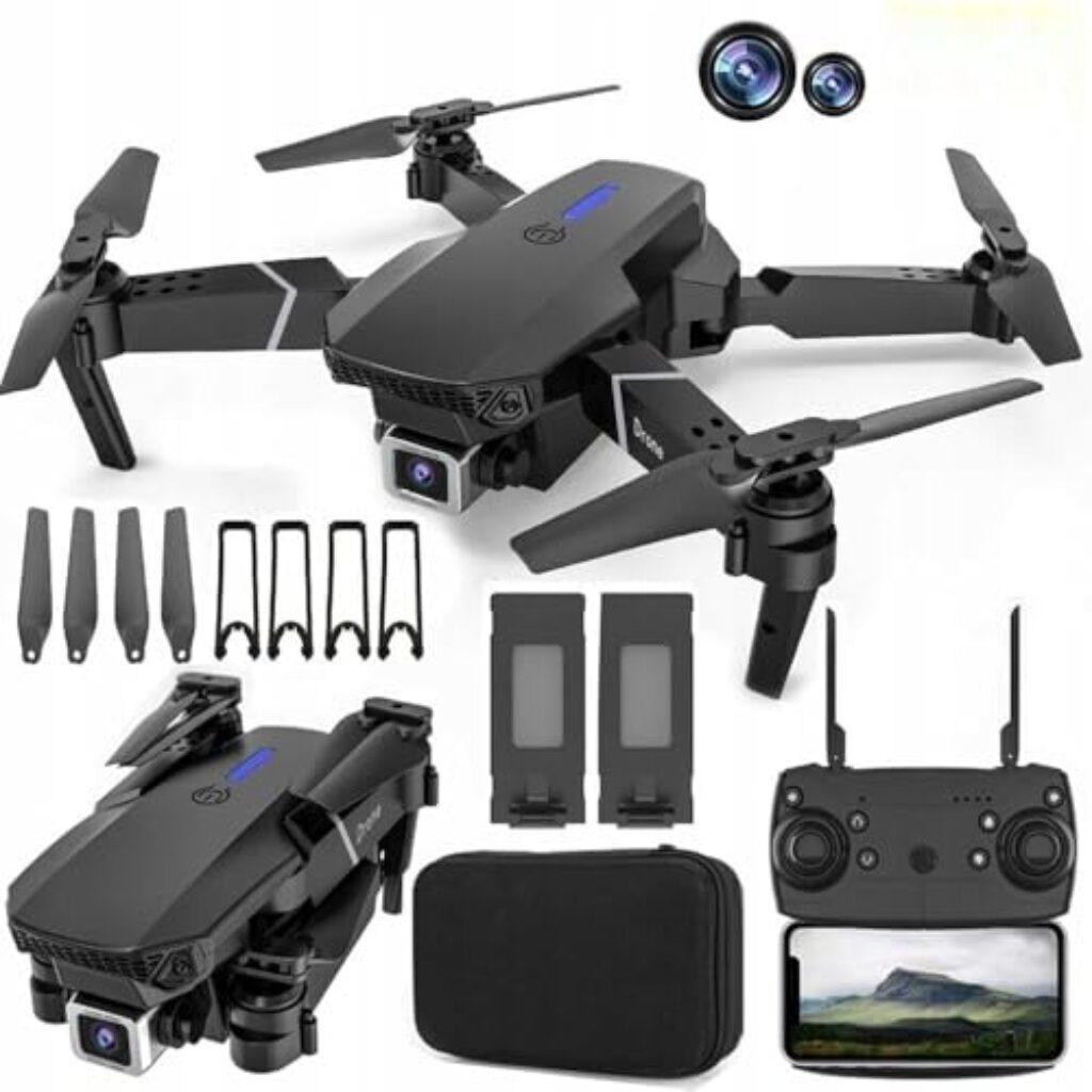 Drone with 4k Camera Foldable 1080P HD Drone with FPV Live Video, Smart Gestures Selfie, Altitude Hold, One Key Take Off/Landing, 3D Flips for Kids and Adults. A2