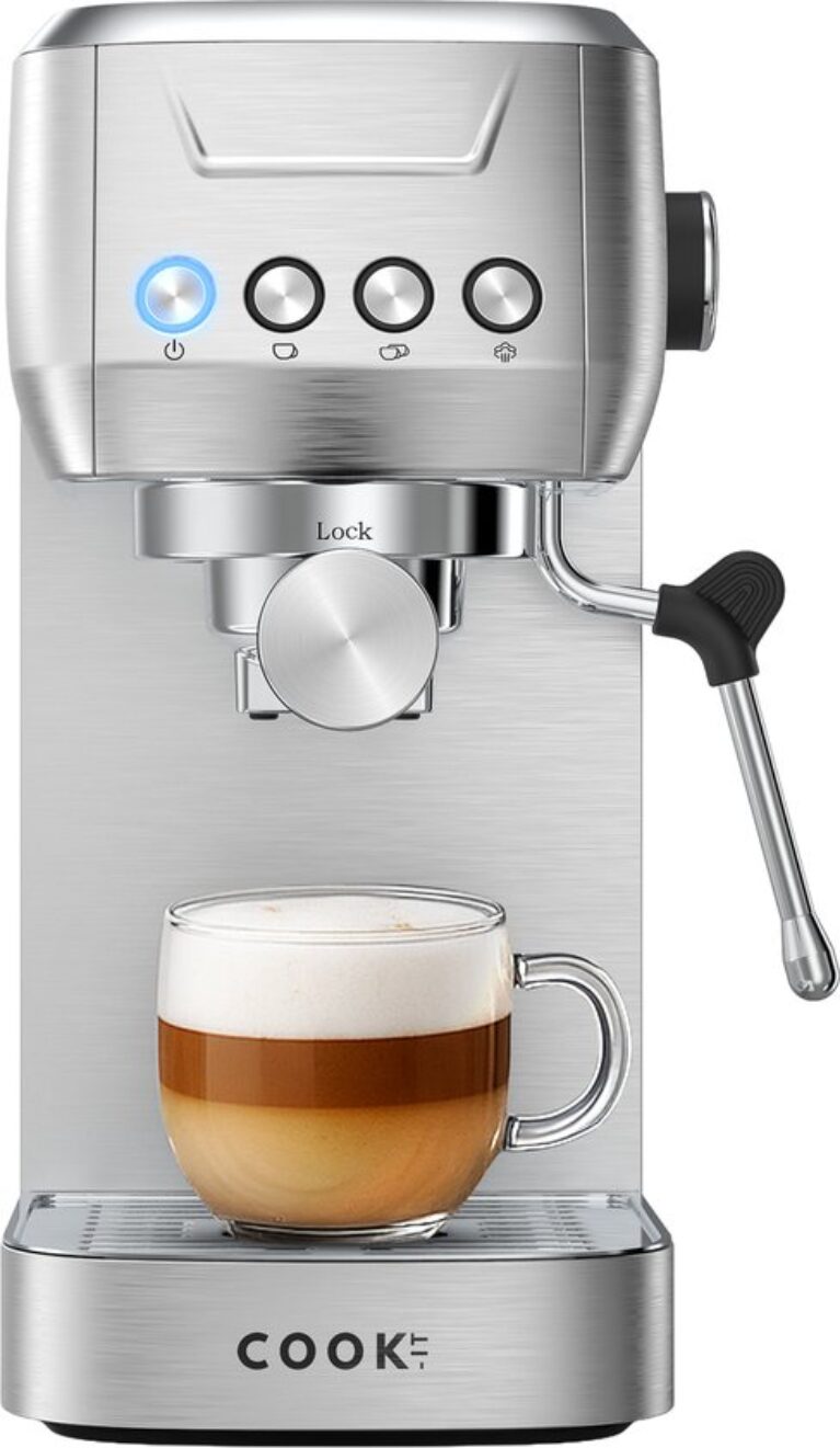 Espressomachine 20 Bar – Piston Koffiemachines RVS – Met Stoompijpje – Coffee...