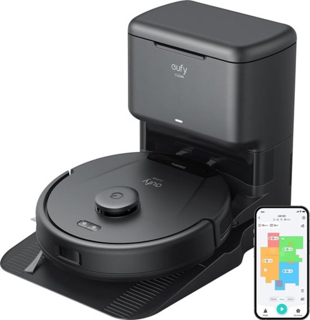eufy Clean L60 Robotstofzuiger met Zelflegende Station - Robot Vacuum Cleaner - 5000Pa Zuigkracht, iPath Laser Navigatie