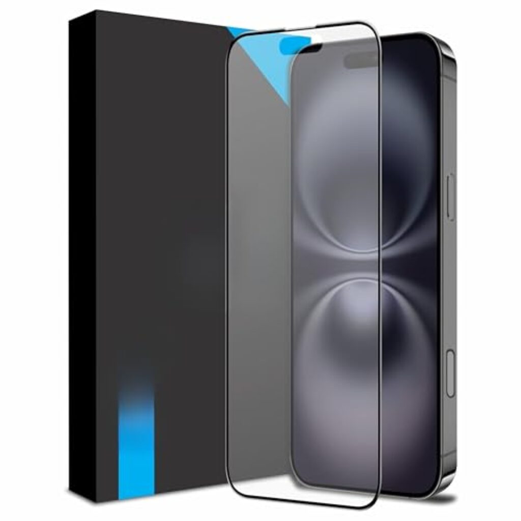 Glazorix Tempered Glass Screen Protector compatible with iPhone 14, 15, and 16, Full Coverage