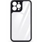 Hooxar Clear Transparent Anti-Yellow Back Cover with Side Black Soft Bumper Protection (iPhone 16 Pro Max)