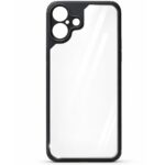 Hooxar Transparent Anti-Yellow Crystal Clear Back Cover for iPhone 16 Plus | Side Black Soft Shockproof Bumper Drop Protection
