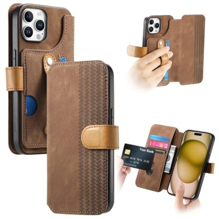 Koverra Compatible for iPhone 16 Pro Max Case Wallet Retro Leather Phone...