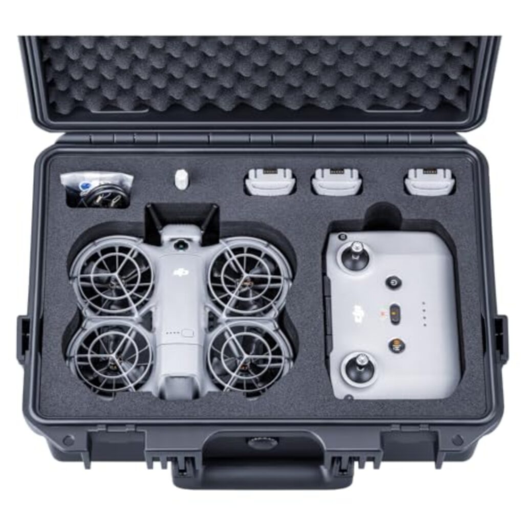 Lykus Titan N200 Waterproof Hard Case for DJI Neo 2 and RC-N3/N2 Controller, Support Up to 7 batteries [CASE ONLY]