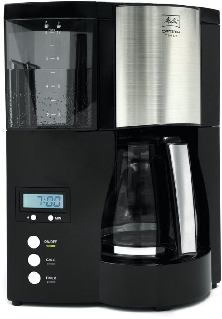 Melitta 6613648 Optima Timer Koffiezetapparaat Zwart/RVS