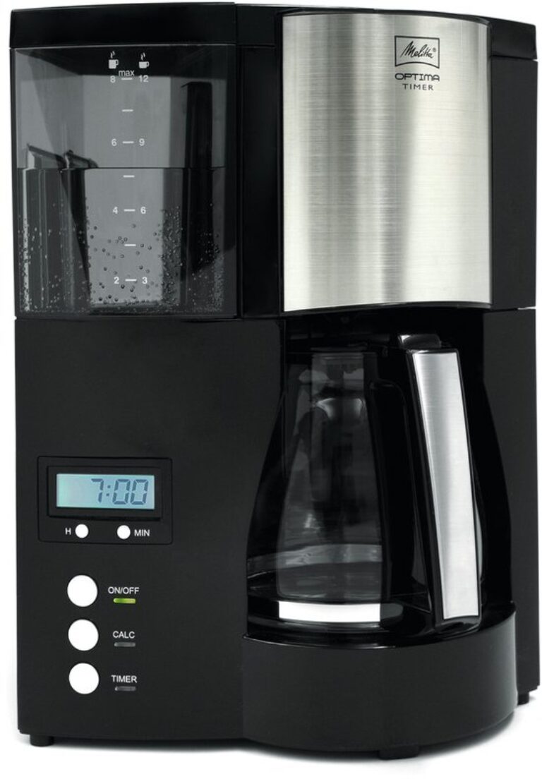 Melitta 6613648 Optima Timer Koffiezetapparaat Zwart/RVS