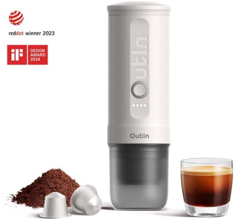Outin – Draagbare Elektrische Espressomachine | Koffiezet apparaat voor Onderweg | Capsules...