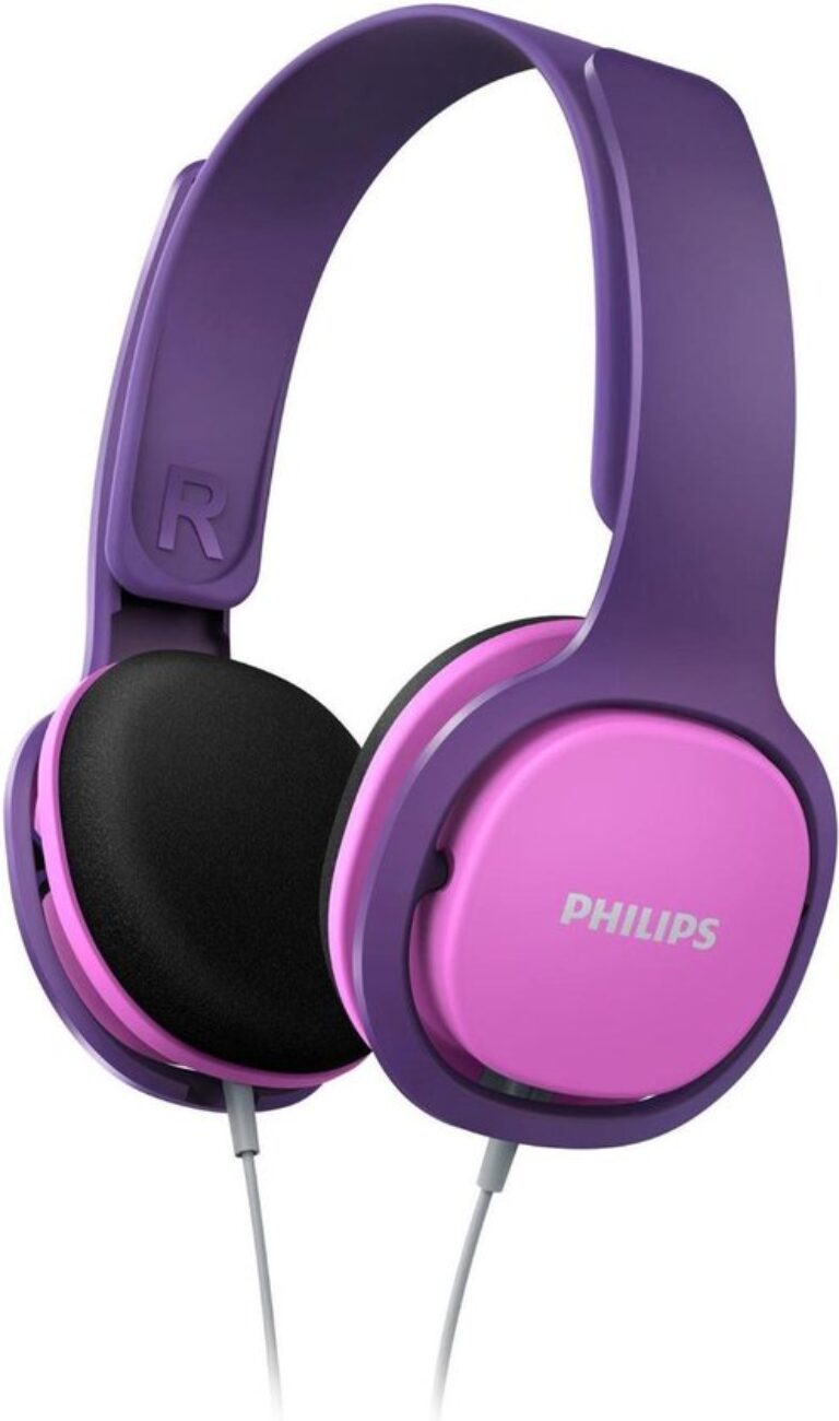 Philips SHK2000 – Kids Koptelefoon – On-Ear Volumebegrenzing – Roze/Paars – Ergonomische...