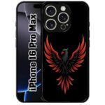 SATYA MART Eagle, Bird Printed 2D Metal Back Cover for iPhone 16 Pro Max | Soft TPU Sides, Anti-Skid Grip, Scratch Resistant, Slim Fit Protective Phone Case-322