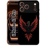 SATYA MART Eagle, Bird Stylish 2D Printed Metal Back Case for iPhone 17 Pro | Soft TPU Frame, Anti-Skid Grip, Slim Durable Shockproof Protective Cover-322