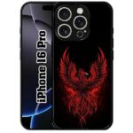 SATYA MART Fire Bird, Premium Printed 2D Metal Back Case for iPhone 16 Pro |Soft TPU Sides, Anti-Skid Grip, Shockproof Slim Fit, Full Body Protection Designer Cover-321