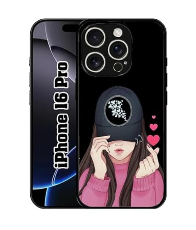SATYA MART Girly, Cap Girl Designer 2D Printed Metal Back Case Compatible...