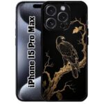 SATYA MART Minimal, Aesthetic Stylish 2D Printed Metal Back Case for iPhone 15 Pro Max | Soft TPU Frame, Anti-Skid Grip, Slim Durable Shockproof Protective Cover-328