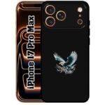 SATYA MART Premium, Eagle Perched Premium 2D Printed Metal Back Case for iPhone 17 Pro Max | Flexible TPU Bumper, Anti-Slip Grip, Lightweight Shockproof Full Protection Cover-330