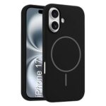 Silicone Magnetic Case for Compatible for i+Phone 17, Soft Microfiber Lining, Shockproof Cover, Slim Fit, (Black, iPhone 17 Pro Max)