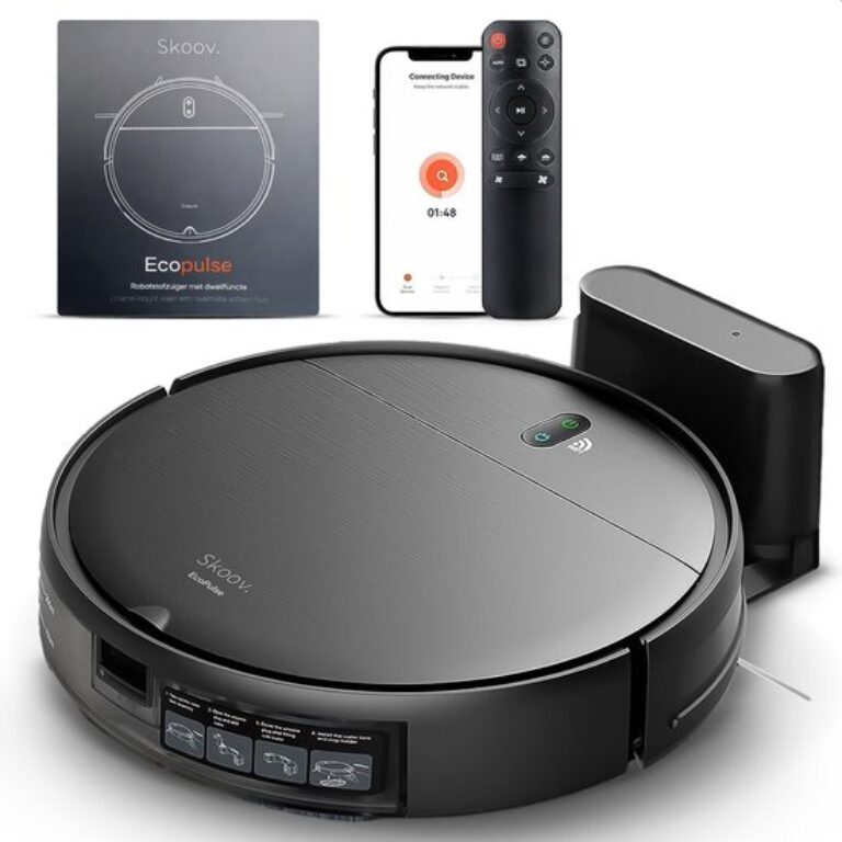 Skoov Ecopulse Robotstofzuiger met dweilfunctie – Met app, afstandsbediening en laadstation –...
