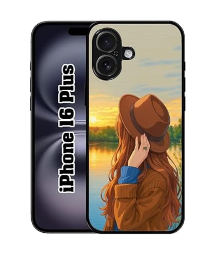 Sunset, Girly Designer 2D Printed Metal Back Case Compatible with iPhone 16...
