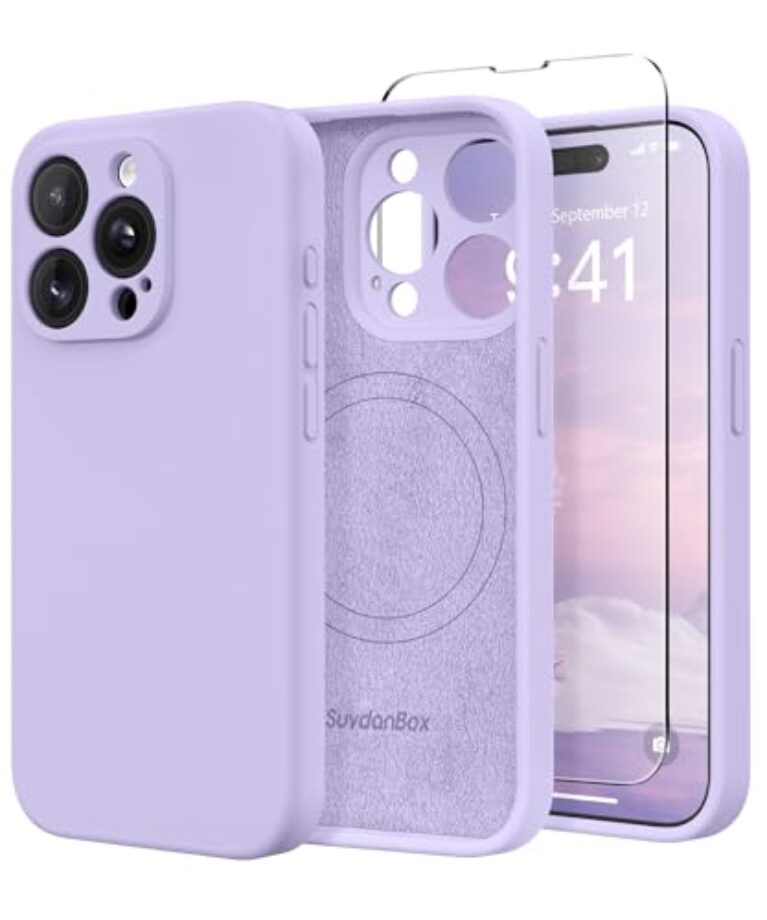 SuydanBox Magnetic for iPhone 15 Pro Case, Compatible with MagSafe, [Full Camera...