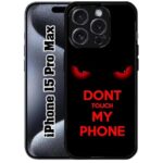 TIKLUP Multicolour Designer Printed Mobile Cover for iPhone 15 Pro Max | Metal Back Case with TPU Silicone Sides | Shockproof Slim Protective Phone Cover | Camera Protection-225