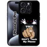 TIKLUP Multicolour Designer Printed Mobile Cover for iPhone 15 Pro | Metal Back Case with TPU Silicone Sides | Shockproof Slim Protective Phone Cover | Camera Protection-226