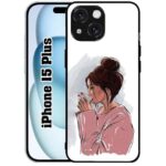 TIKLUP Multicolour Metal Printed Designer Mobile Cover | Shockproof TPU Silicone Case | Stylish Back Cover for iPhone 15 Plus | Raised Bezel Camera Protection-221