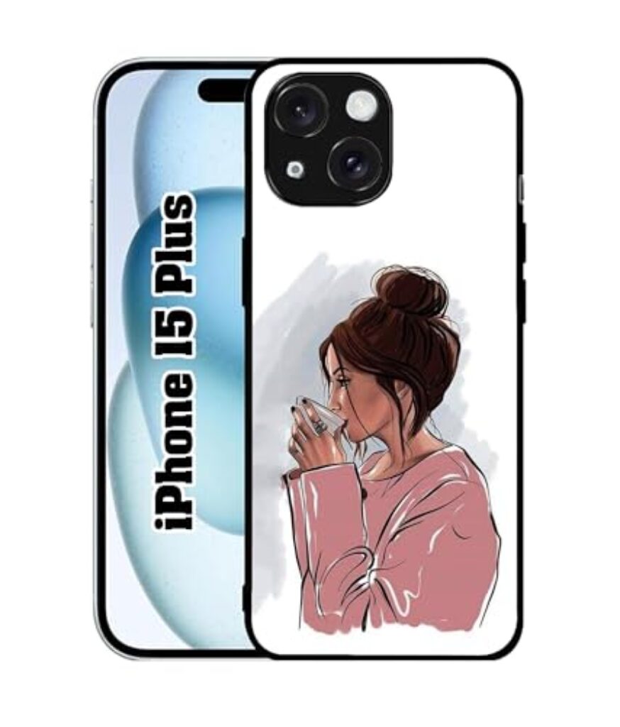 TIKLUP Multicolour Metal Printed Designer Mobile Cover | Shockproof TPU Silicone Case | Stylish Back Cover for iPhone 15 Plus | Raised Bezel Camera Protection-221
