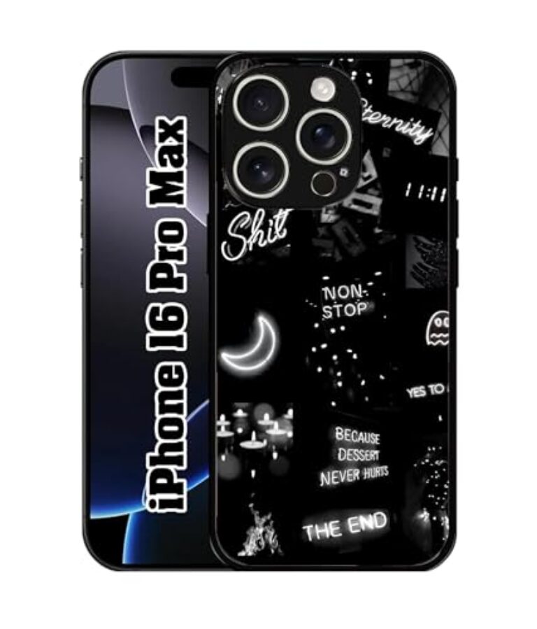 TIKLUP Multicolour Premium Metal Printed Back Cover for iPhone 16 Pro Max...