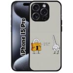 TIKLUP Multicolour Protective Designer Phone Cover for iPhone 15 Pro | Metal Printed Back Case | Flexible TPU Edges | Shock Resistant Slim Build | Raised Edge Camera Guard-224