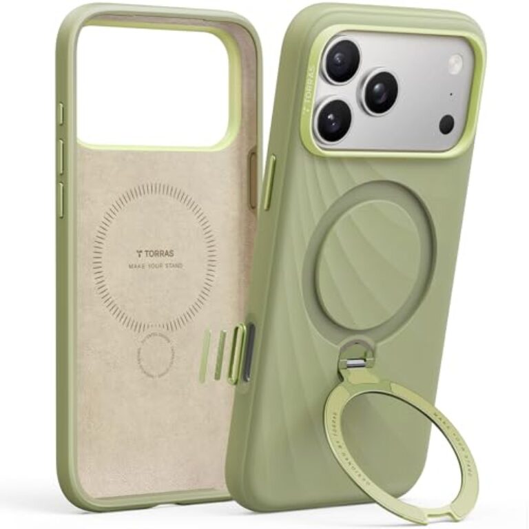 TORRAS Ostand Q3 Silicone for iPhone 17 Pro Max Case, Fit for...