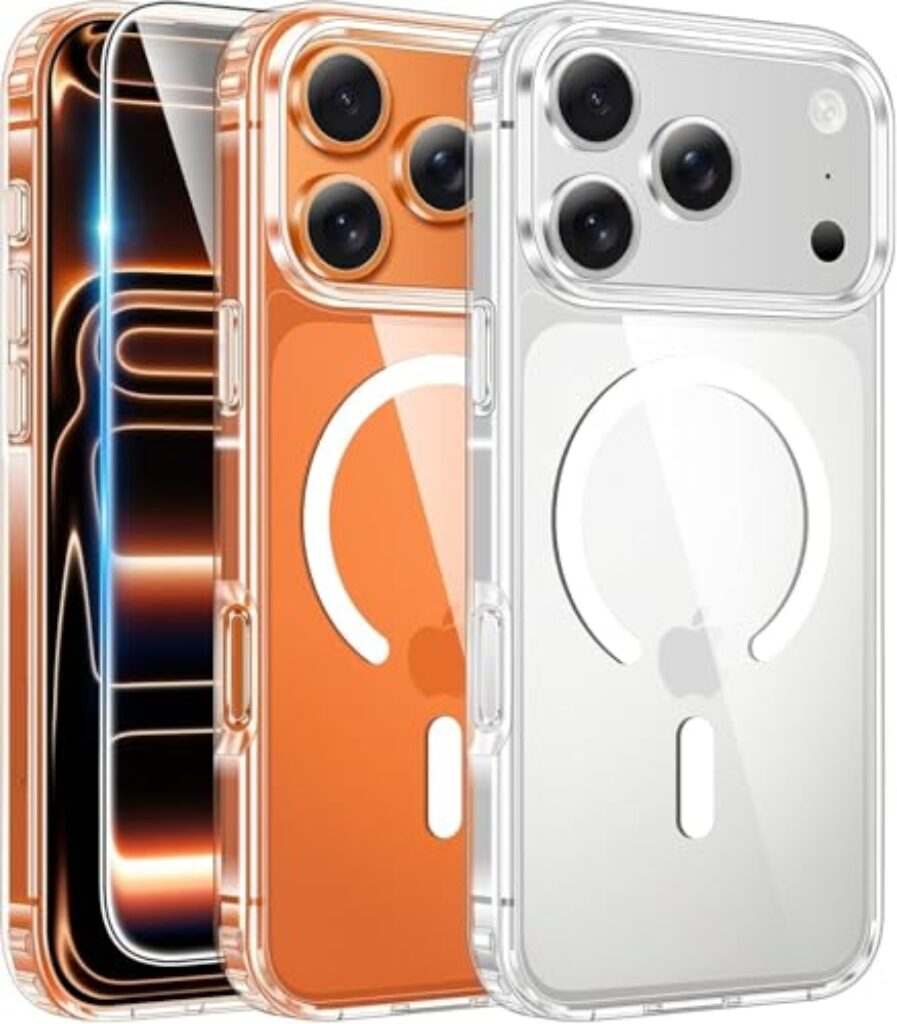 Vantage Ultra-Hybrid Crystal Clear Back Case Cover for iPhone 17 Pro Max | Shockproof Design | Hard Back Cover Case for iPhone 17 Pro Max (PC & TPU, Transparent)