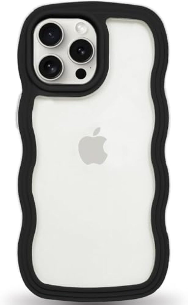 XYNOZ Cute Wavy Silicone Back Cover Compatible with iPhone 15 Pro Max...