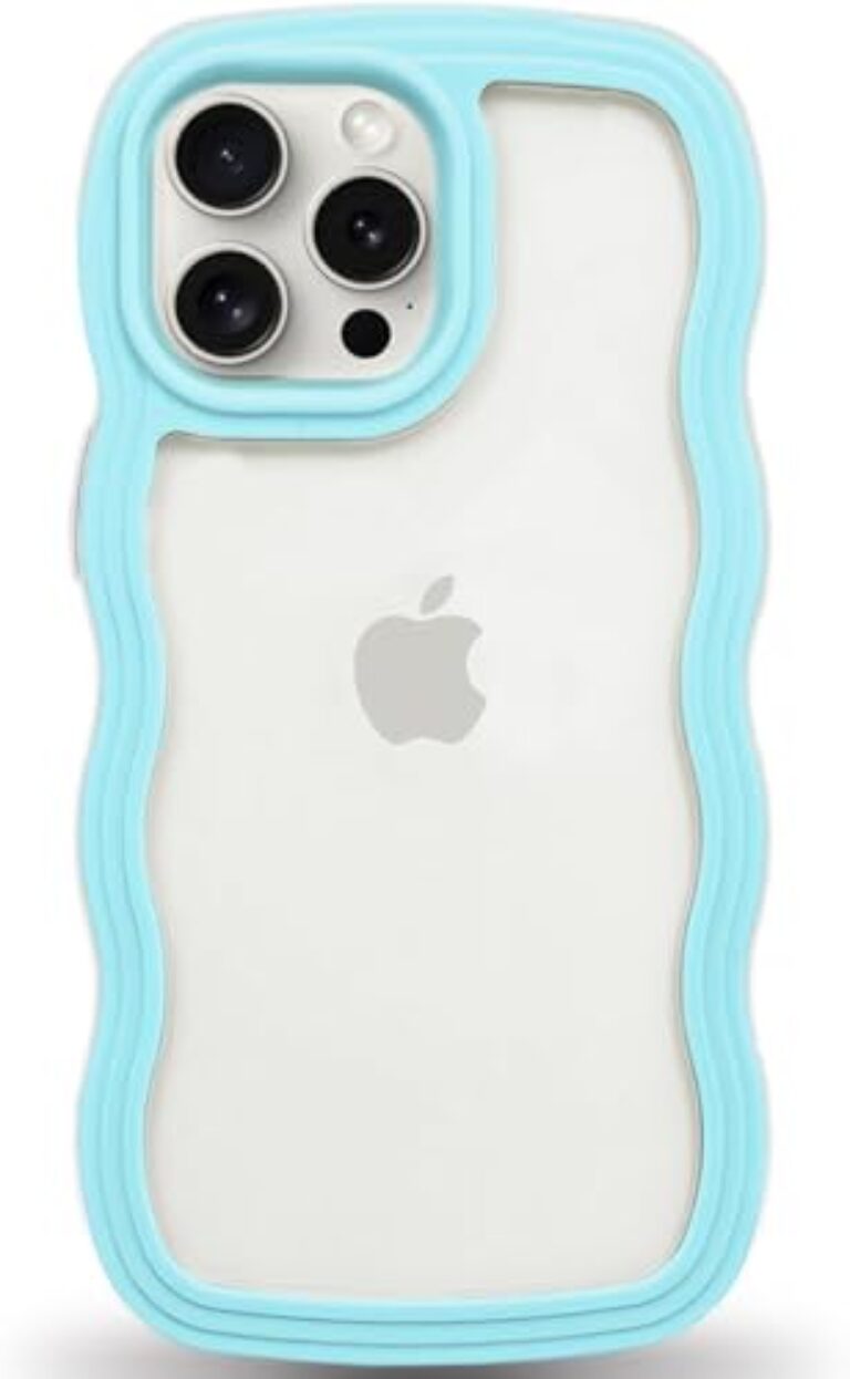 XYNOZ Cute Wavy Silicone Back Cover Compatible with iPhone 16 Pro for...