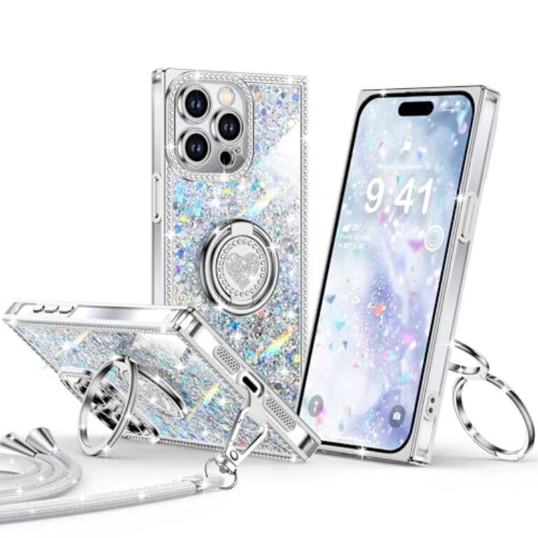 XYZ for iPhone 15 Pro Max Back Cover Case, Glitter Bling Phone...
